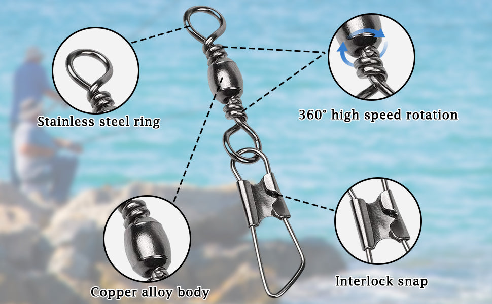 Barrel Swivel Snap Connectors Kit (4) image 0