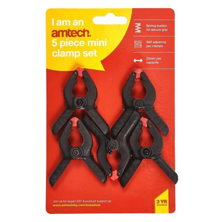 Amtech S2970 5 Piece 50mm (2") plastic clamp set image 0
