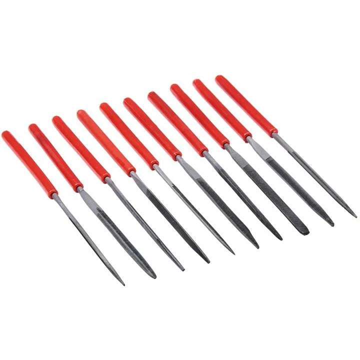 Amtech E1750 10 Piece 140mm (5.5")steel needle file set image 1