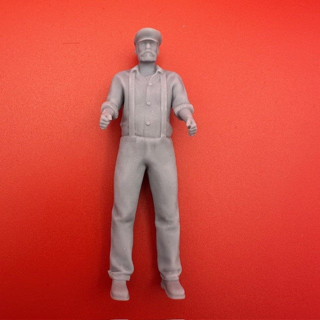 Fisherman standing hands in front 1/32 Scale 56mm image 0