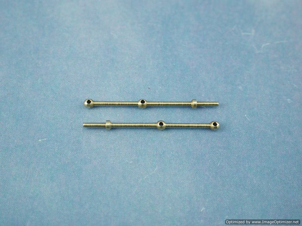 2 Hole Brass Rail Stanchion Ball Type 20mm (10)