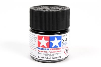 Tamiya X-1 Black Gloss Mini Acrylic 10ml