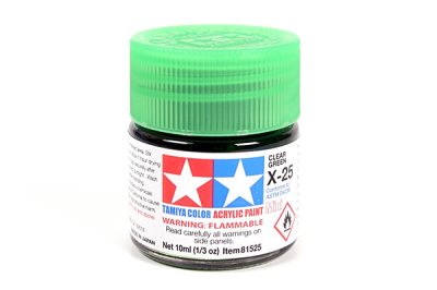 Tamiya X-25 Clear Green Mini Acrylic 10ml