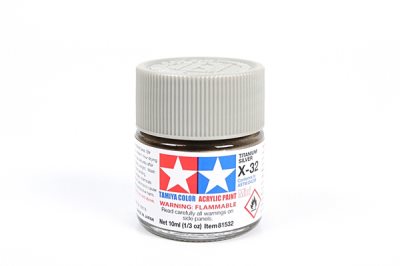 Tamiya X-32 Titan Silver Gloss Mini Acrylic 10ml