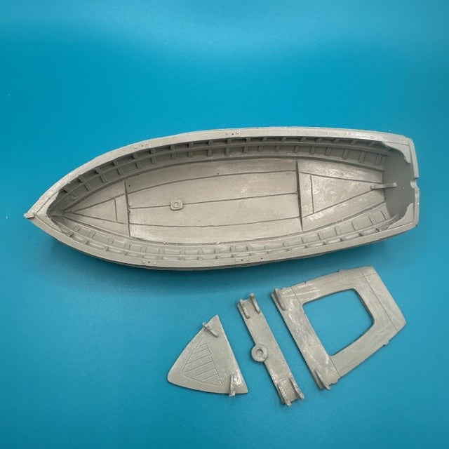 16ft Lifeboat Clinker Transom Stern 150mm 1:32 Scale image 1