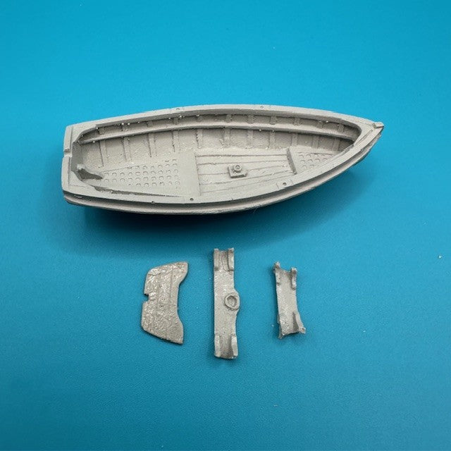 10ft Dinghy Clinker Transom Stern 63mm 1:48 Scale image 0