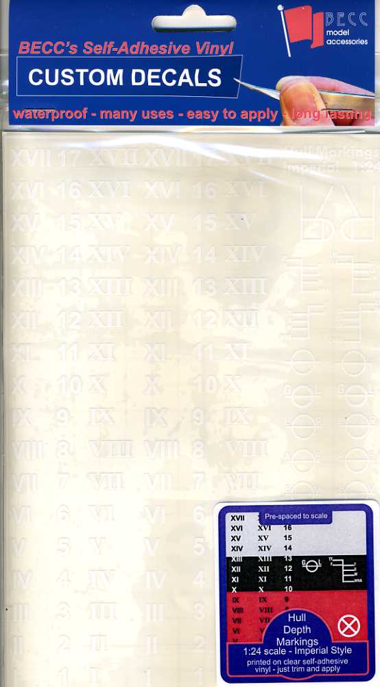 BECC White Waterline Markings Imperial