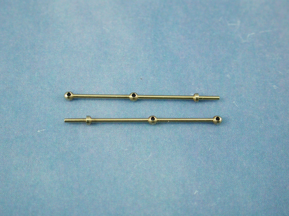 2 Hole Brass Rail Stanchion Ball Type (Choice of Sizes)
