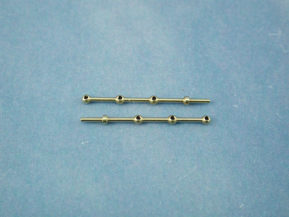 3 Hole Brass Rail Stanchion Ball Type (Choice of Sizes)