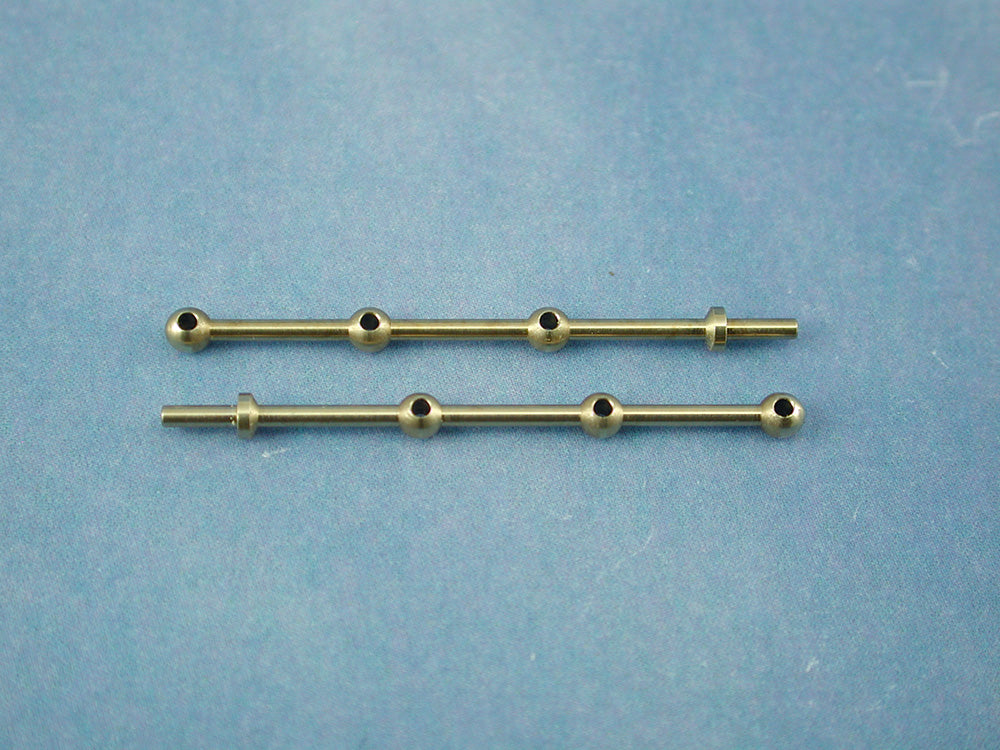 3 Hole Brass Rail Stanchion Ball Type (Choice of Sizes)