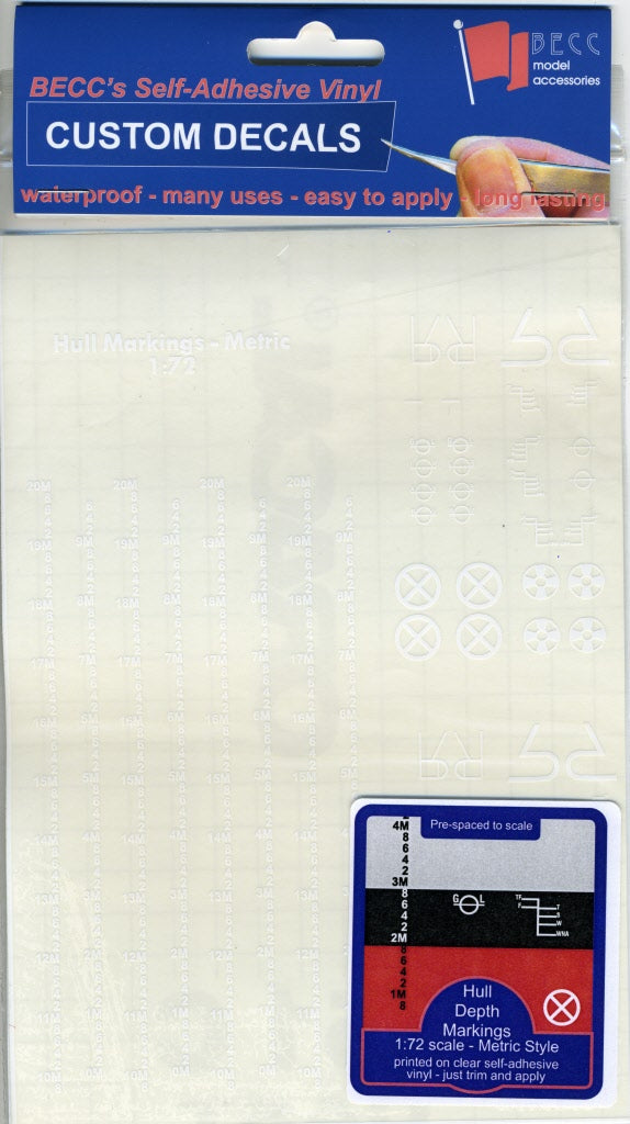BECC White Waterline Markings Metric