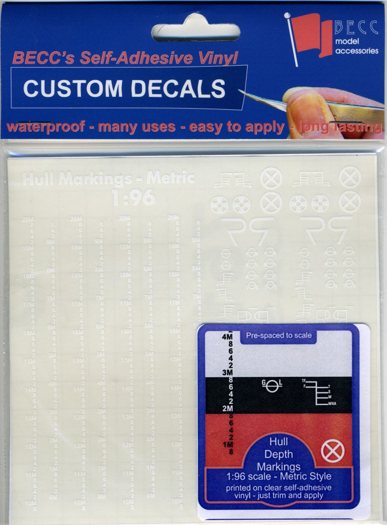 BECC White Waterline Markings Metric