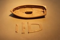 14ft Royal Navy Dinghy Clinker Transom Stern 89mm 1:48 Scale