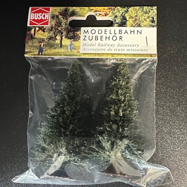 Busch 6102 HO/N 2 X 75mm Fir Trees image 0