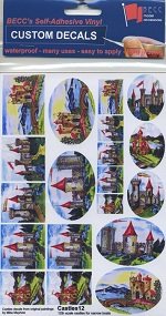 BECC Narrow Boat Decal Set Castles 1:12 Scale