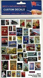 BECC Vintage Enamel Signs G Gauge 1:19 Scale