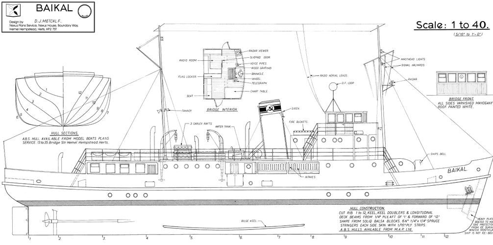 Baikal Model Boat Plan