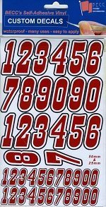 BECC Multi Coloured Number Pack Red