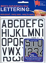 BECC Pennant Lettering RN & RAF 25mm