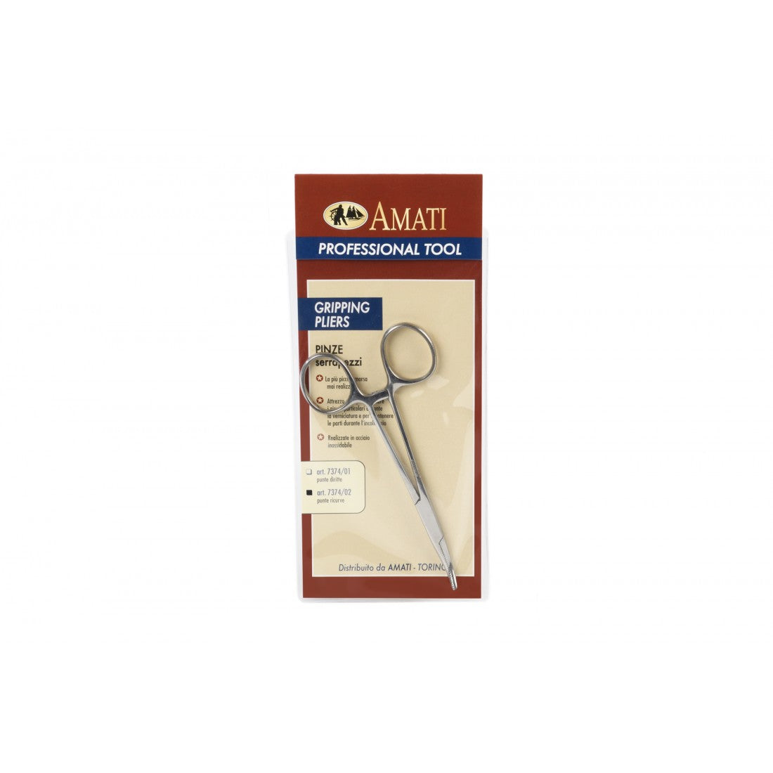 Amati Locking Forceps Curved 130mm