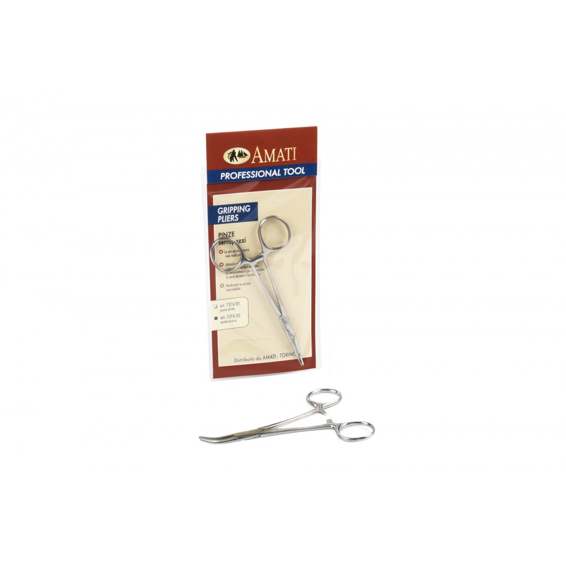 Amati Locking Forceps Curved 130mm