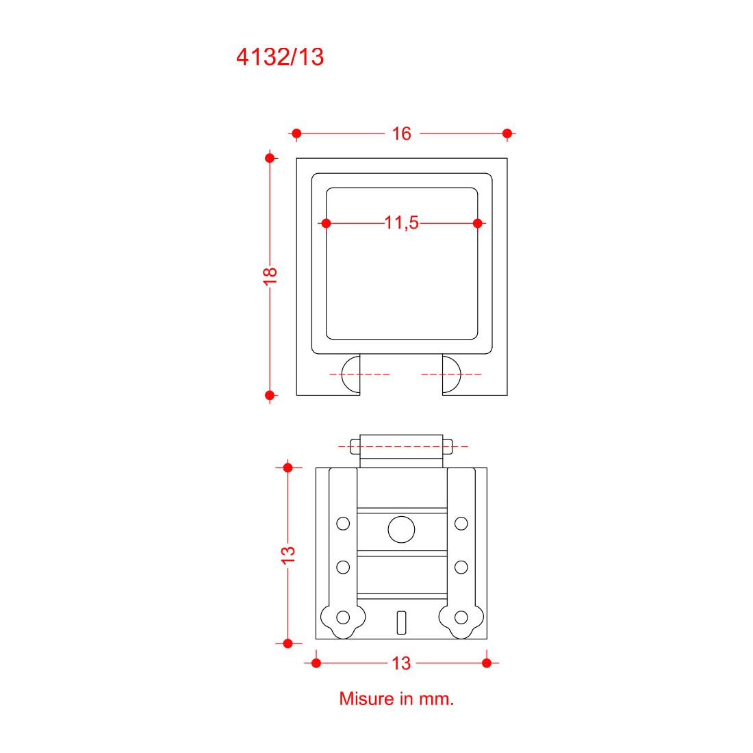 Gunport Surround With Port 13x13mm (10)