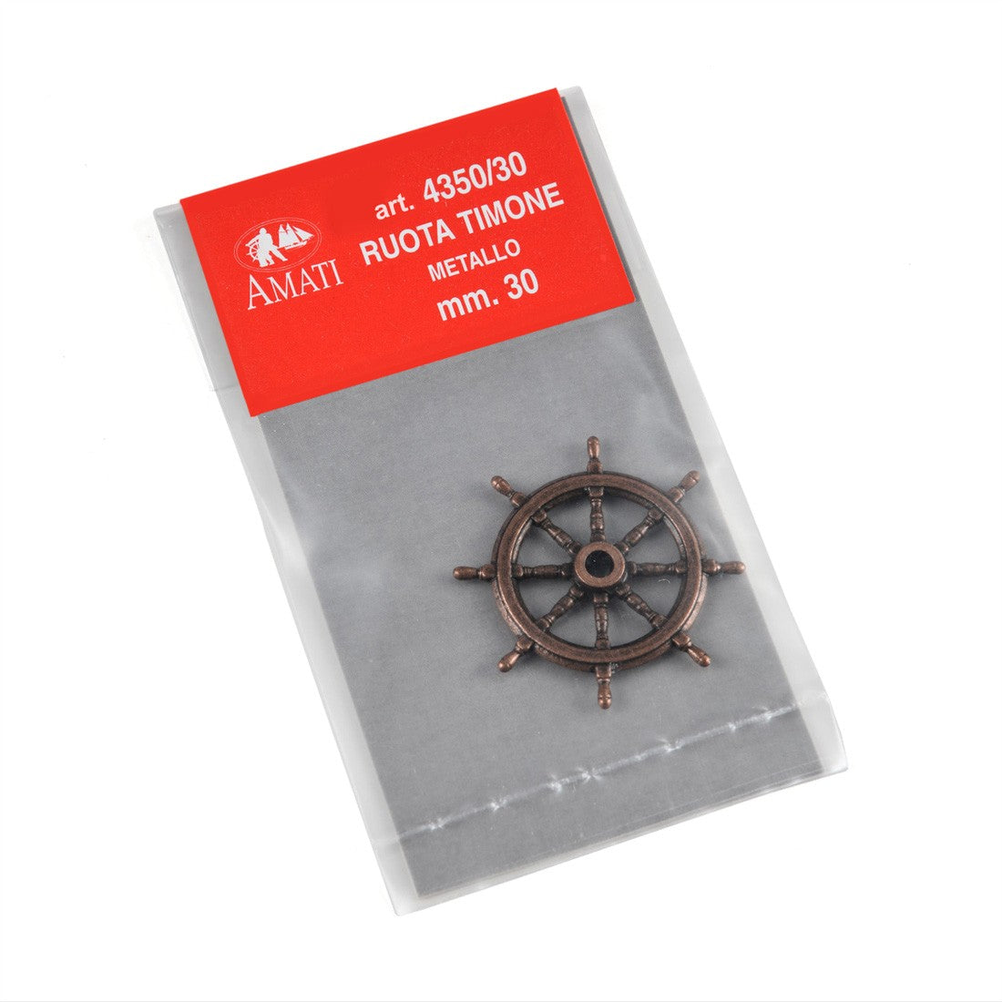 Ships Wheel Bronzed Metal 30mm