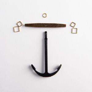 Stock Anchor Metal and Wood 75mm