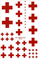 BECC Red Cross Emblem Decal Multipack