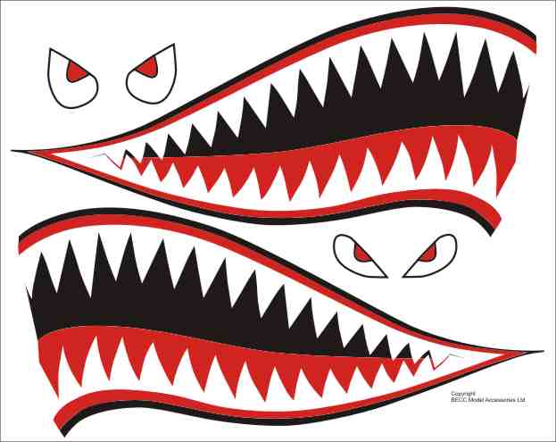 BECC Sharks Teeth Decals