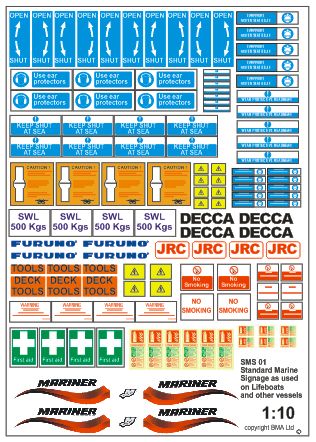 BECC Standard Marine Signage 1:16 Scale