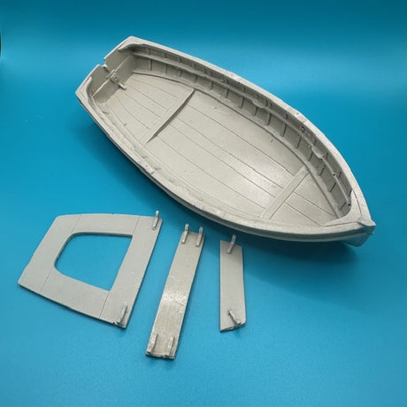 14ft Dinghy Clinker Transom Stern 178mm 1:24 Scale image 0