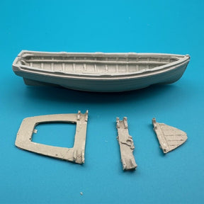 12.5ft Royal Navy Dinghy Clinker Transom Stern 80mm 1:48 Scale image 0