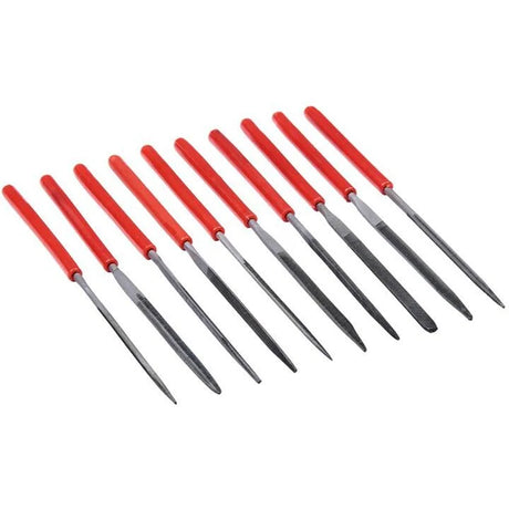 Amtech E1750 10 Piece 140mm (5.5")steel needle file set image 1
