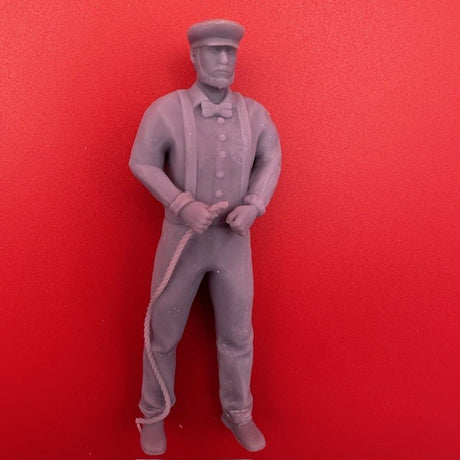 Fisherman standing holding rope 1/48 Scale 37mm image 0