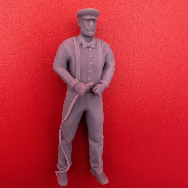 Fisherman standing holding rope 1/32 Scale 56mm image 0