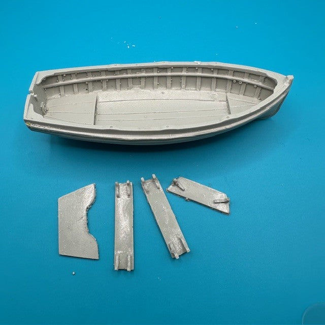 22ft Jolly Boat Clinker Transom Stern 114mm 1:60 Scale image 0