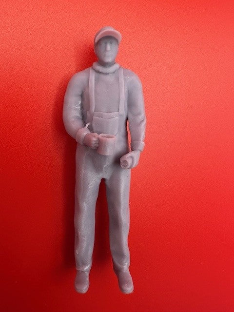 Fisherman standing carrying cup 1/48 Scale 37mm image 0