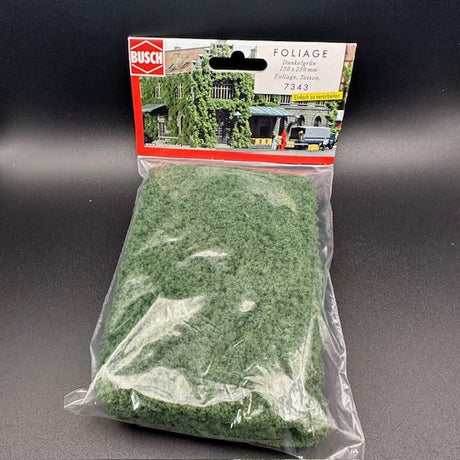 Busch 7343 Dark Green Micro Flock Foliage Sheet image 1