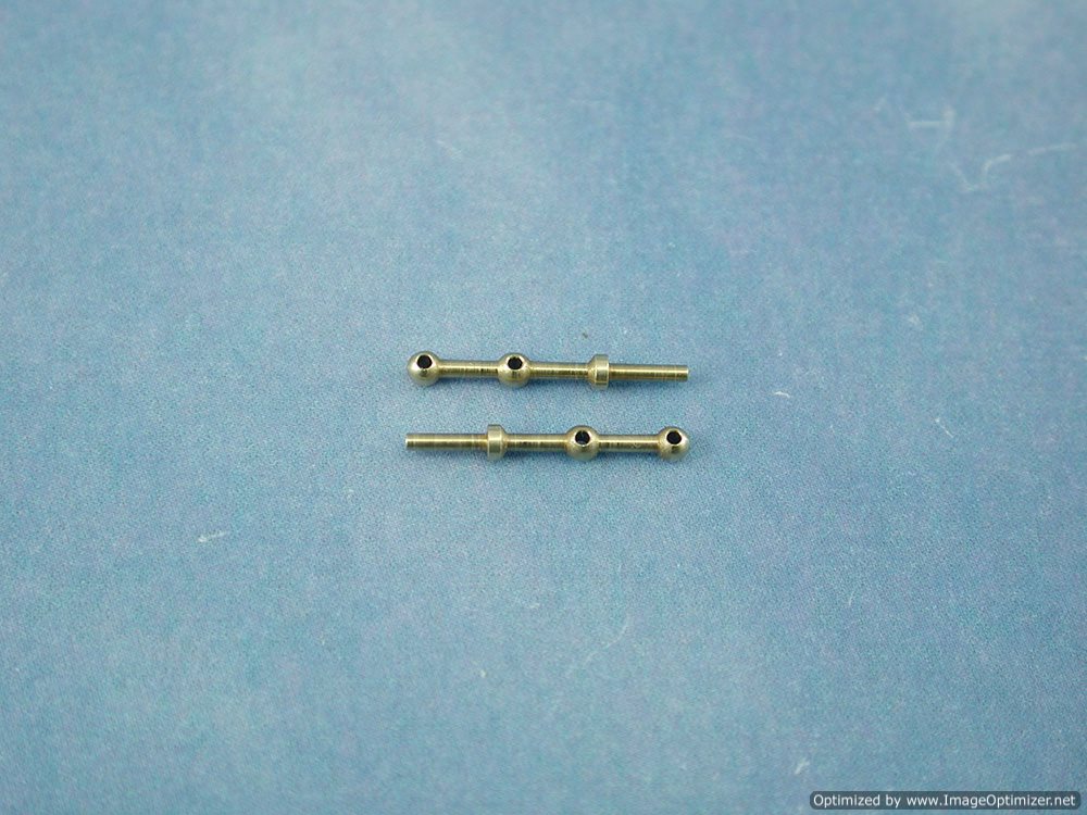 2 Hole Brass Rail Stanchion Ball Type 10mm (10)