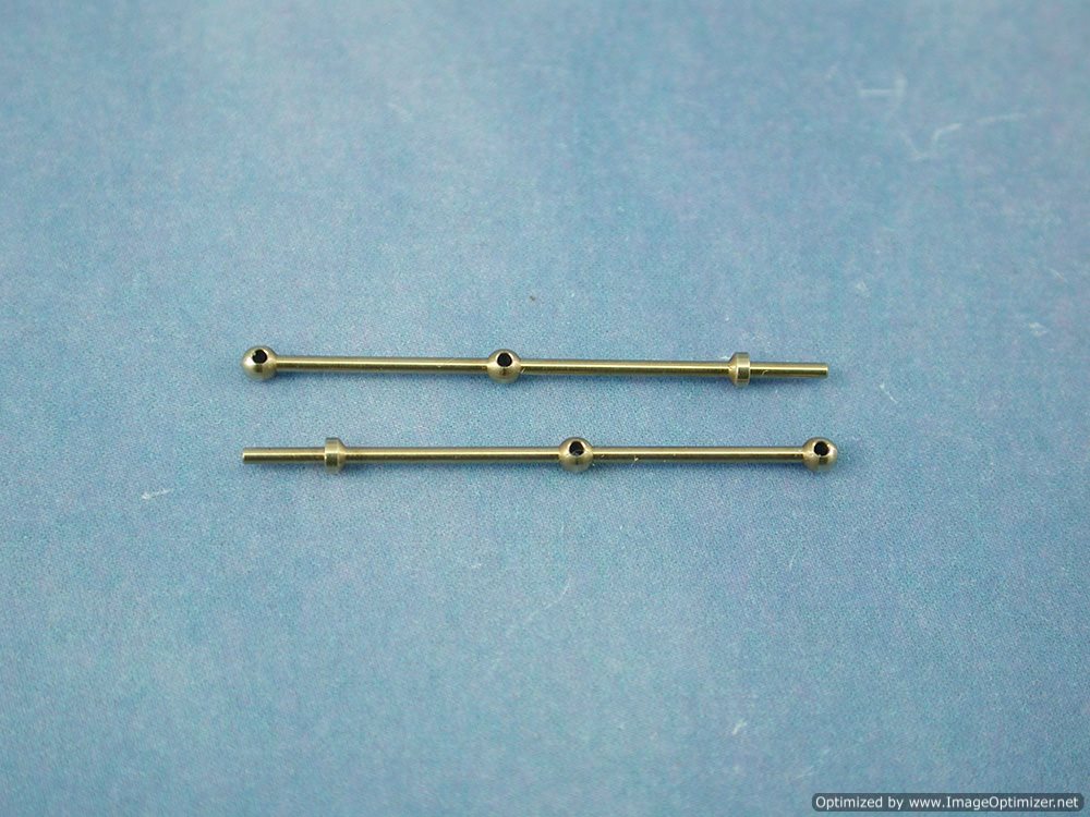 2 Hole Brass Rail Stanchion Ball Type 25mm (10)