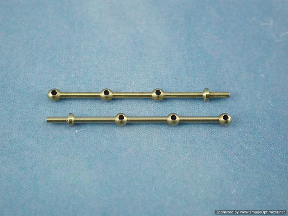 3 Hole Brass Rail Stanchion Ball Type 30mm (10)