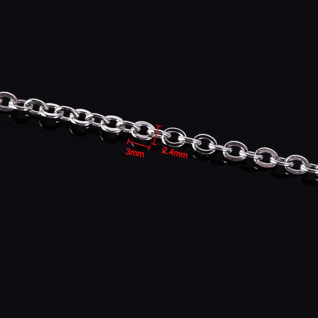 Stainless Steel Cable Chain Link 2.4mm wide (1 Meter) image 1