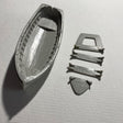 18ft Lifeboat Clinker Transom Stern 114mm 1:48 Scale image 0