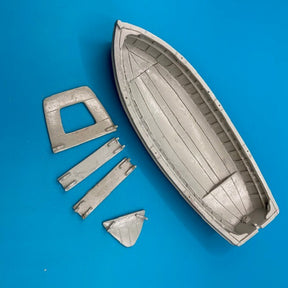 20ft Lifeboat Clinker Transom Stern 125mm 1:48 Scale image 0