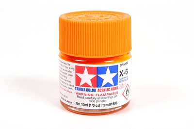 Tamiya X-6 Orange Gloss Mini Acrylic 10ml