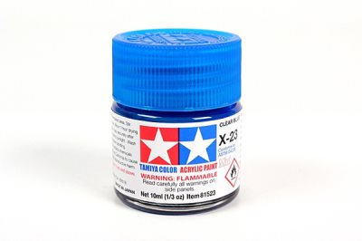 Tamiya X-23 Clear Blue Mini Acrylic 10ml