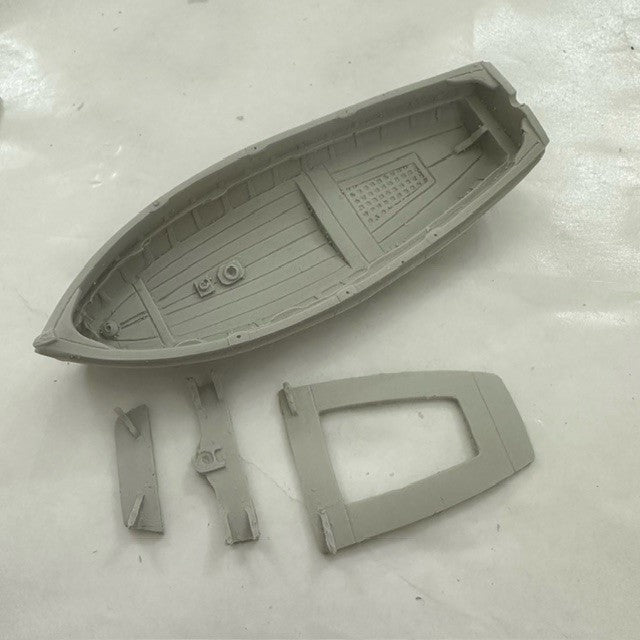 16ft Dinghy Clinker Transom Stern 100mm 1:48 Scale image 0