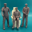 Captain and Crew  (3 x Figures) with one White Seat - 1:24 Scale image