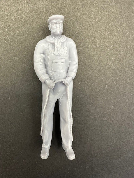 Fisherman standing holding rope 1/32 Scale 56mm image 0
